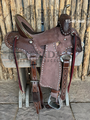 Sheridan Barrel Racing Saddle Chocolate In Seat Rig