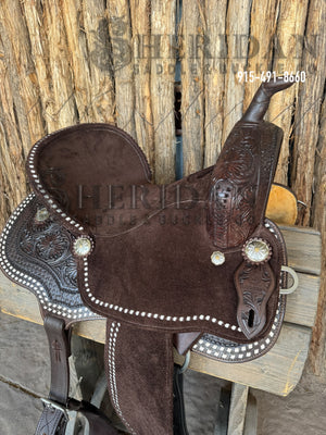 $1,200 - 14.5" Sheridan AIRLITE Barrel Racing Saddle 20lbs