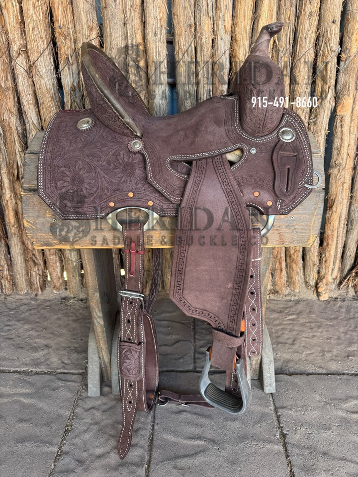 $1,040- 14.5" Sheridan Barrel Racing Saddle Strip Down