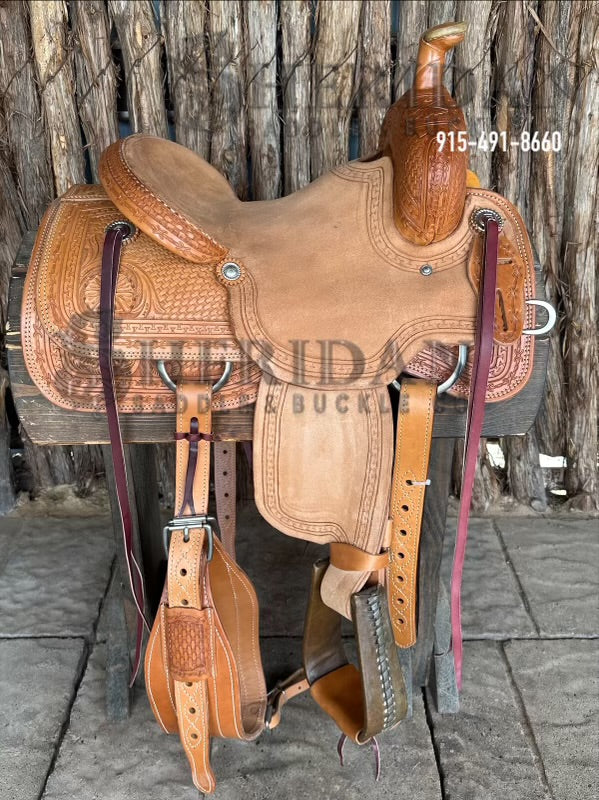 $890- 13.5" Sheridan Ranch Cutter Saddle