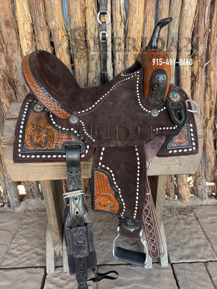 $1,650 - 14" Sheridan AirLite Barrel Racing Saddle 20lbs