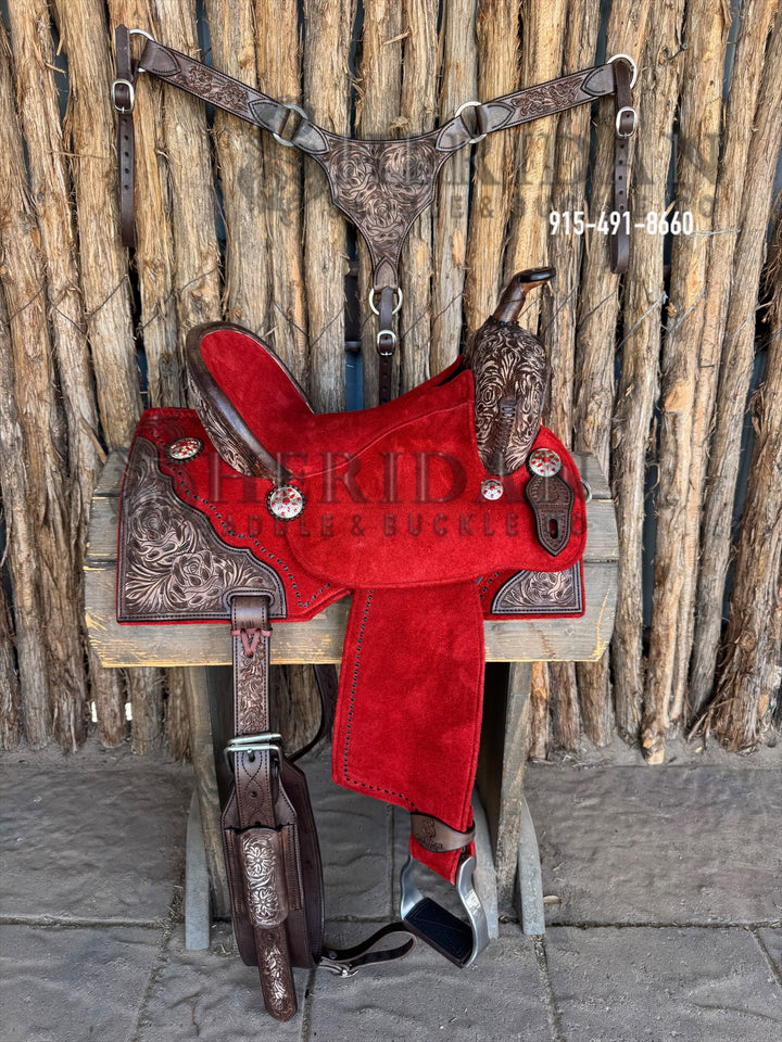 $1,250 - 14.5" Sheridan AirLite Barrel Racing Saddle 20lbs