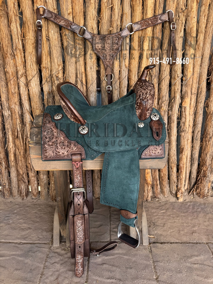 $1,250 - 15" Sheridan AirLite Barrel Racing Saddle 20lbs