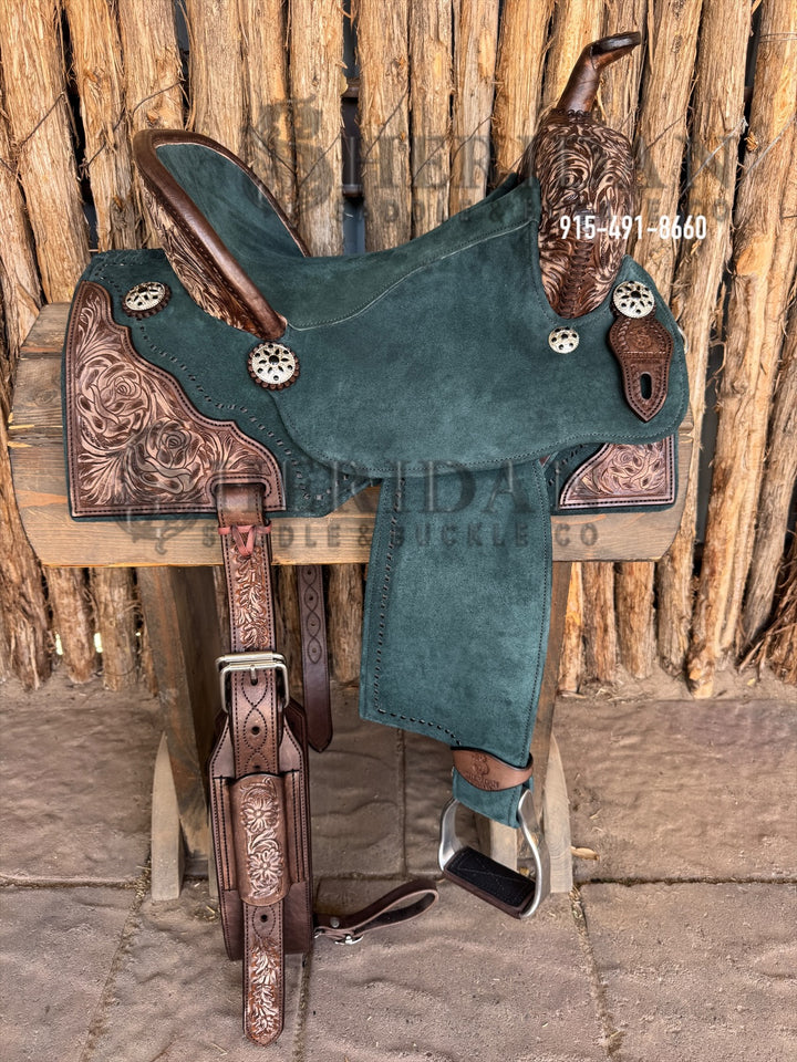 $1,250 - 15" Sheridan AirLite Barrel Racing Saddle 20lbs