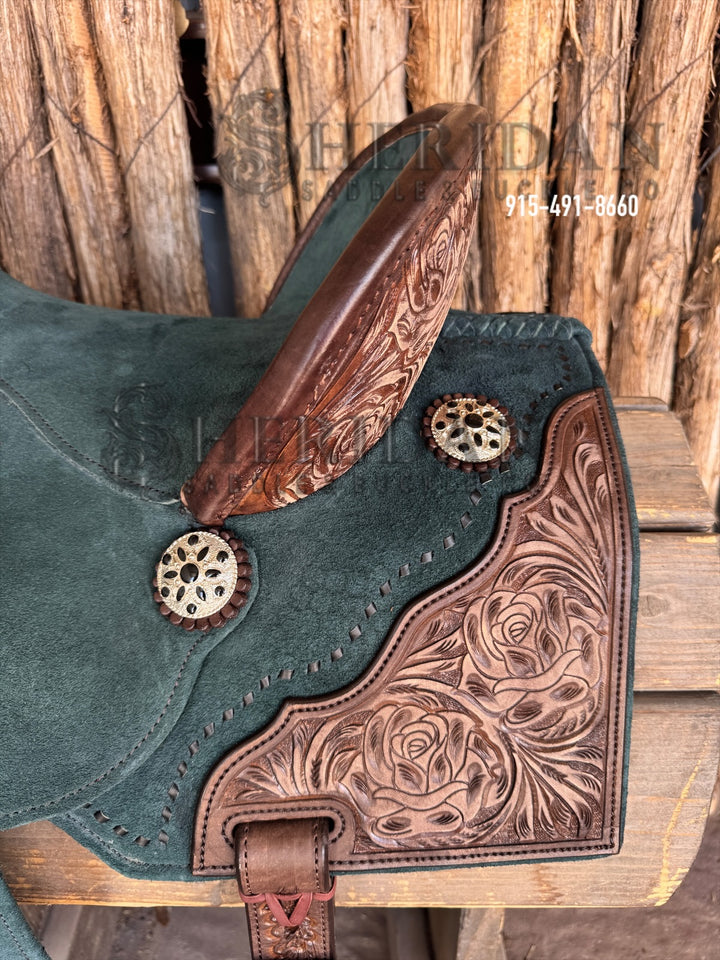 $1,250 - 15" Sheridan AirLite Barrel Racing Saddle 20lbs