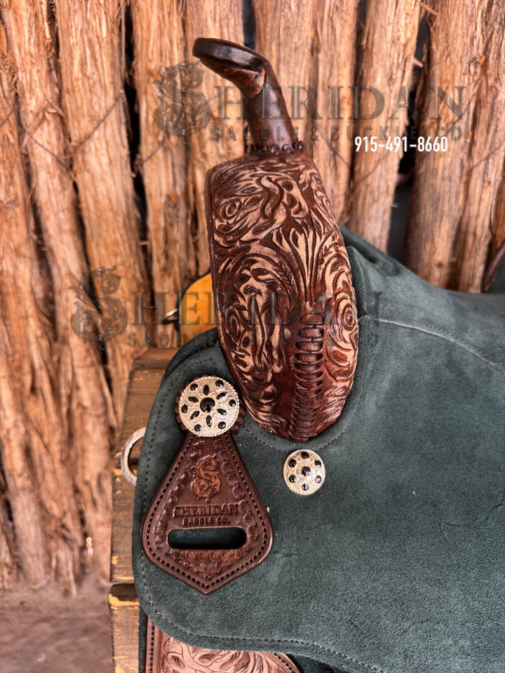 $1,250 - 15" Sheridan AirLite Barrel Racing Saddle 20lbs