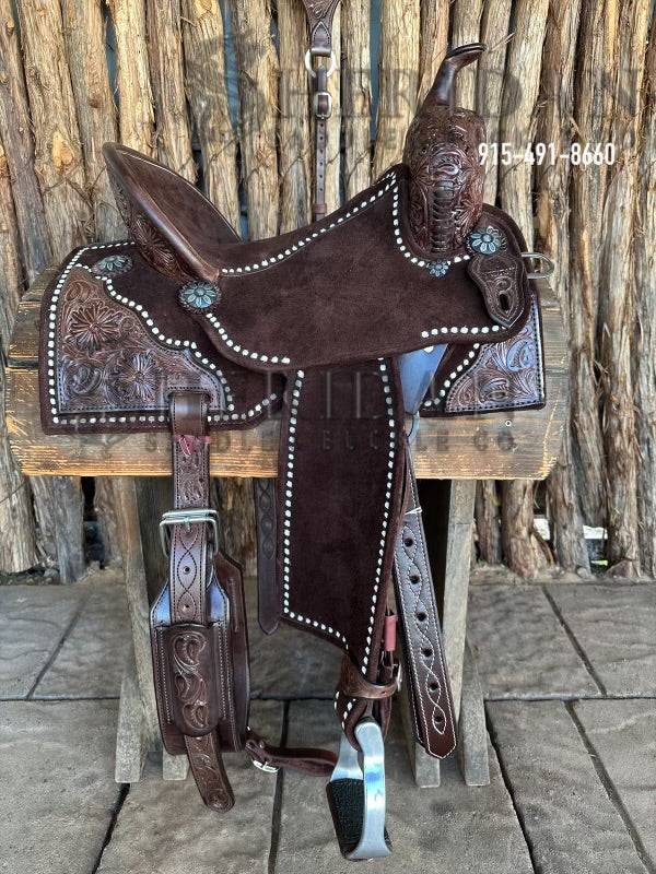 $1,690 - 14.5" Sheridan AirLite Barrel Racing Saddle 20lbs