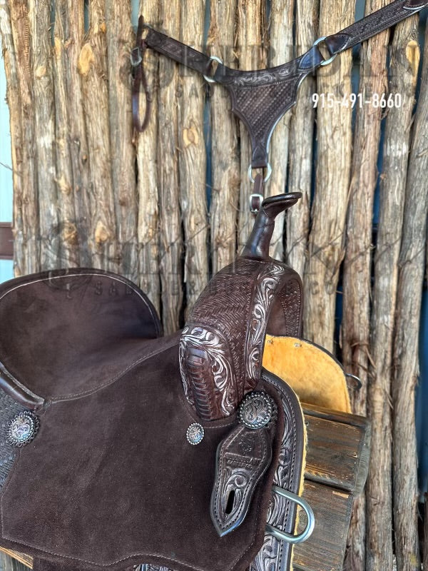 $1,690 - 14" Sheridan AirLite Barrel Racing Saddle 20lbs SPINAL RELIEF