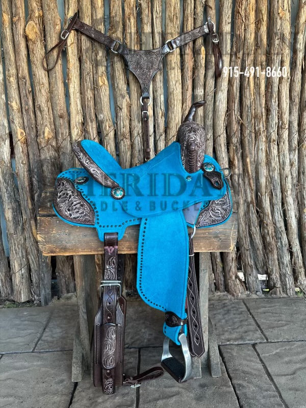 $1,690 - 14" Sheridan AirLite Barrel Racing Saddle 20lbs SPINAL RELIEF