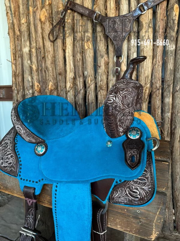 $1,690 - 14" Sheridan AirLite Barrel Racing Saddle 20lbs SPINAL RELIEF