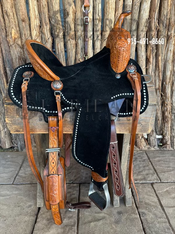 $1,690 - 14.5" Sheridan AirLite Barrel Racing Saddle 20lbs
