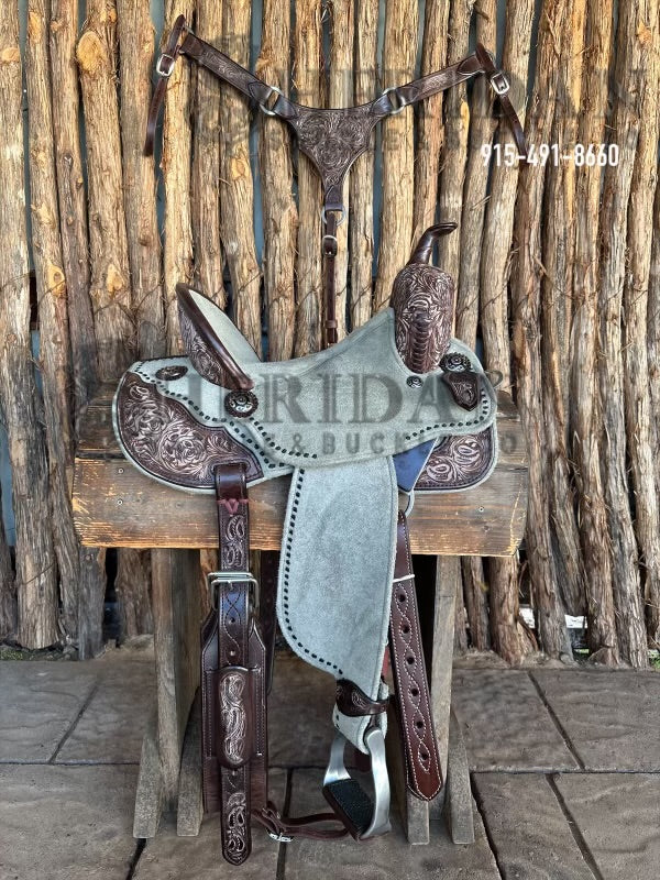 $1,690 - 15" Sheridan AirLite Barrel Racing Saddle 20lbs