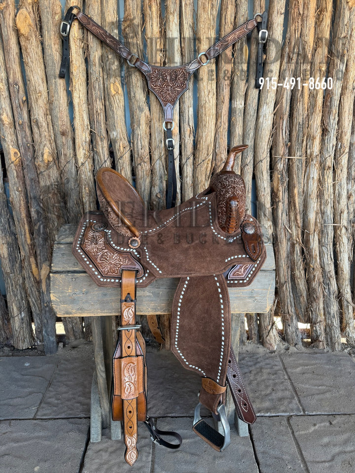 $1,690 - 14.5" Sheridan AirLite Barrel Racing Saddle 20lbs