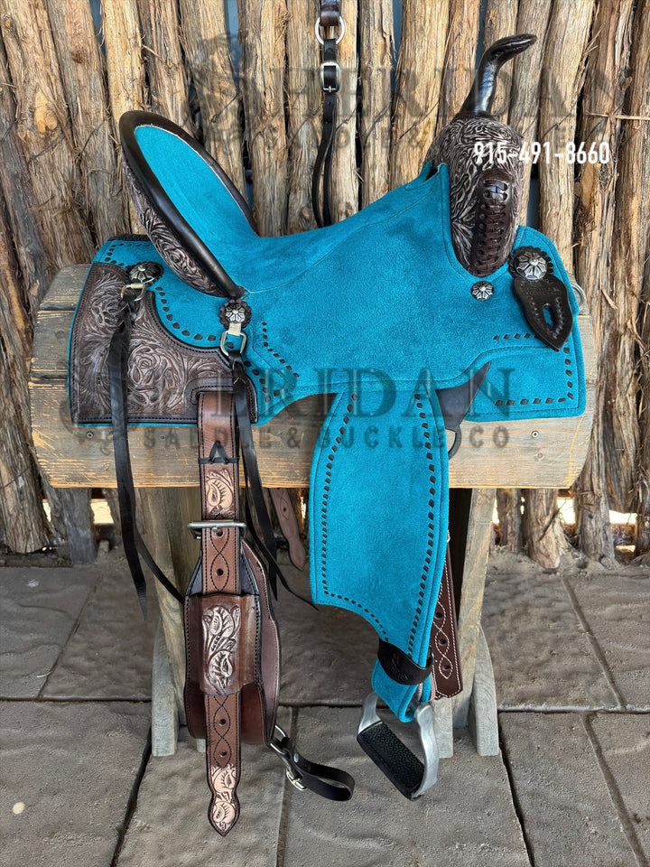 $1,690 - 14.5" Sheridan AirLite Barrel Racing Saddle 20lbs