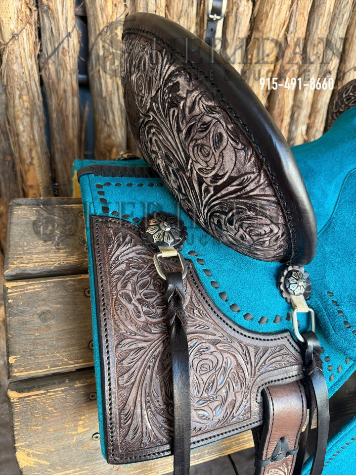 $1,690 - 14.5" Sheridan AirLite Barrel Racing Saddle 20lbs