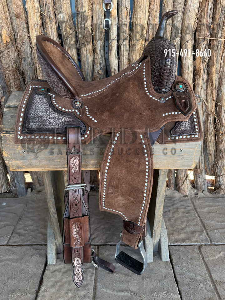 $1,690 - 14.5" Sheridan AirLite Barrel Racing Saddle 20lbs