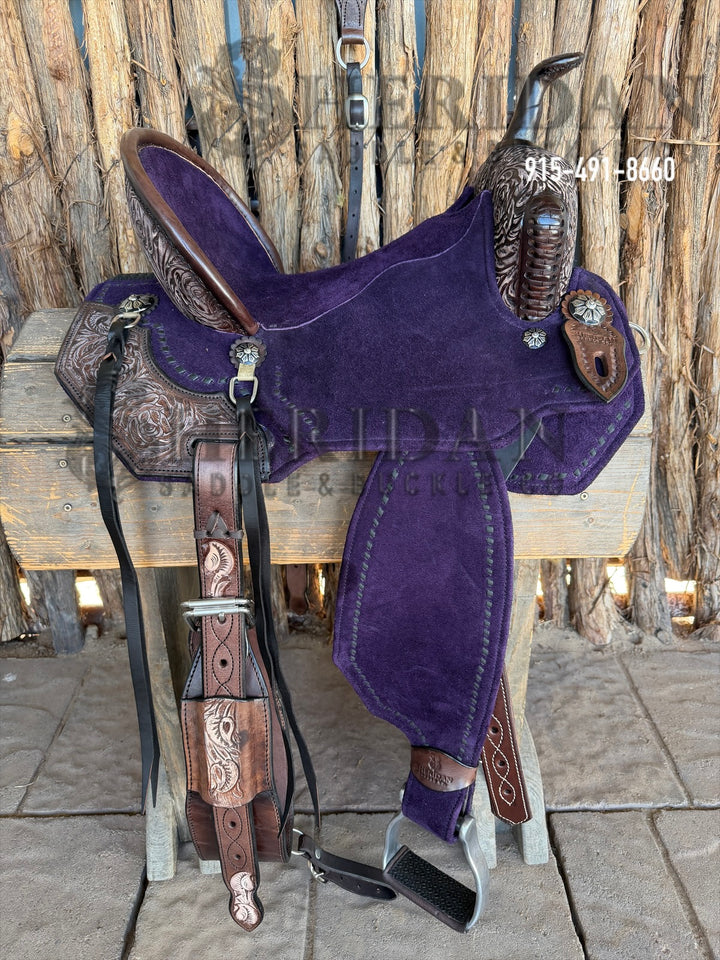 $1,690 - 14.5" Sheridan AirLite Barrel Racing Saddle 20lbs
