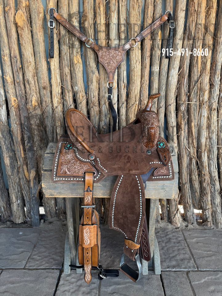 $1,690 - 15" Sheridan AirLite Barrel Racing Saddle 20lbs