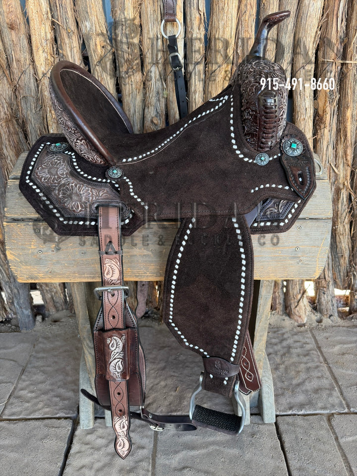$1,690 - 14.5" Sheridan AirLite Barrel Racing Saddle 20lbs