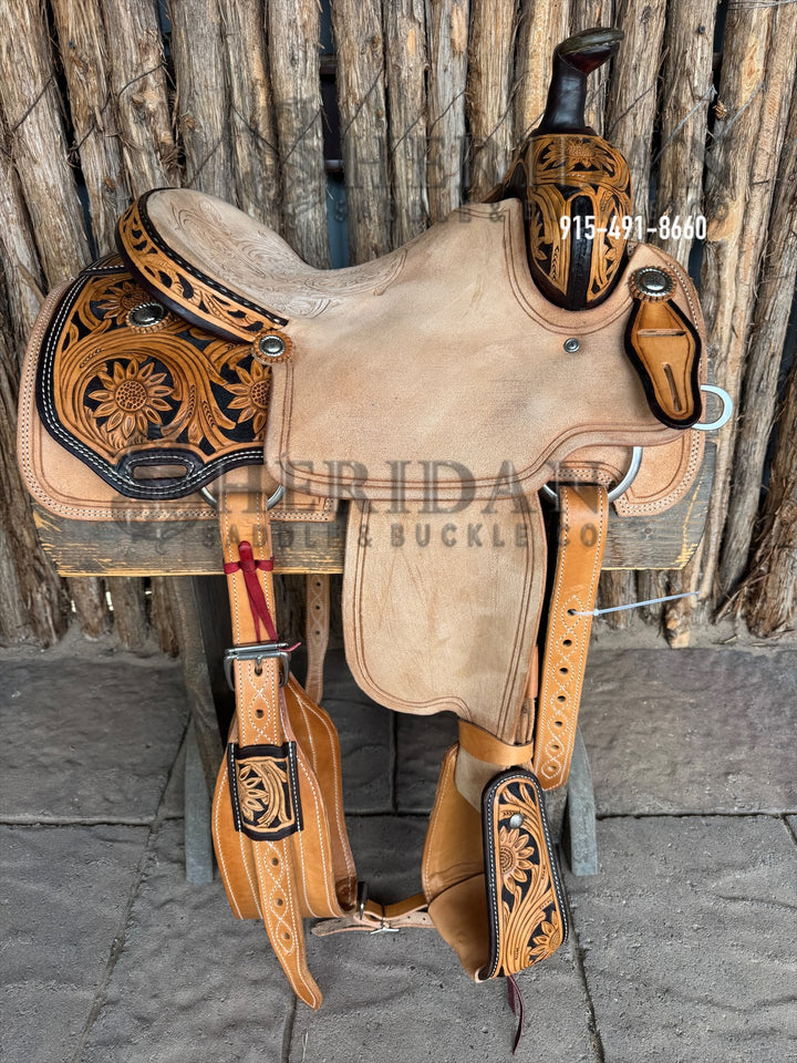 $950 - 14.5" Sheridan Calf Roper Saddle