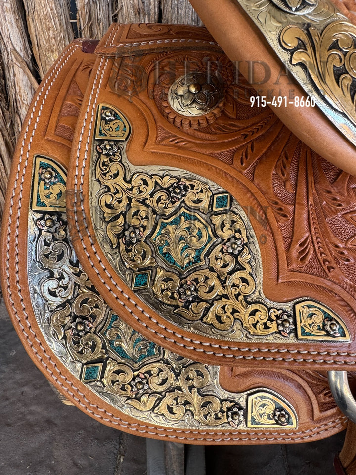 $3,800- 15" Sheridan Silver Show Saddle
