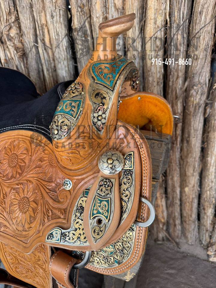 $3,800- 15" Sheridan Silver Show Saddle