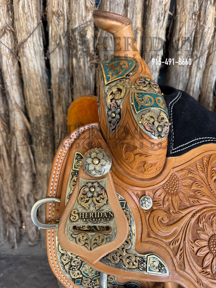 $3,800- 15" Sheridan Silver Show Saddle
