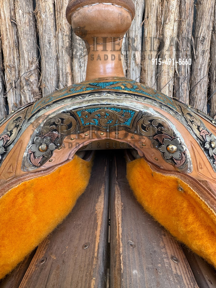 $3,800- 15" Sheridan Silver Show Saddle