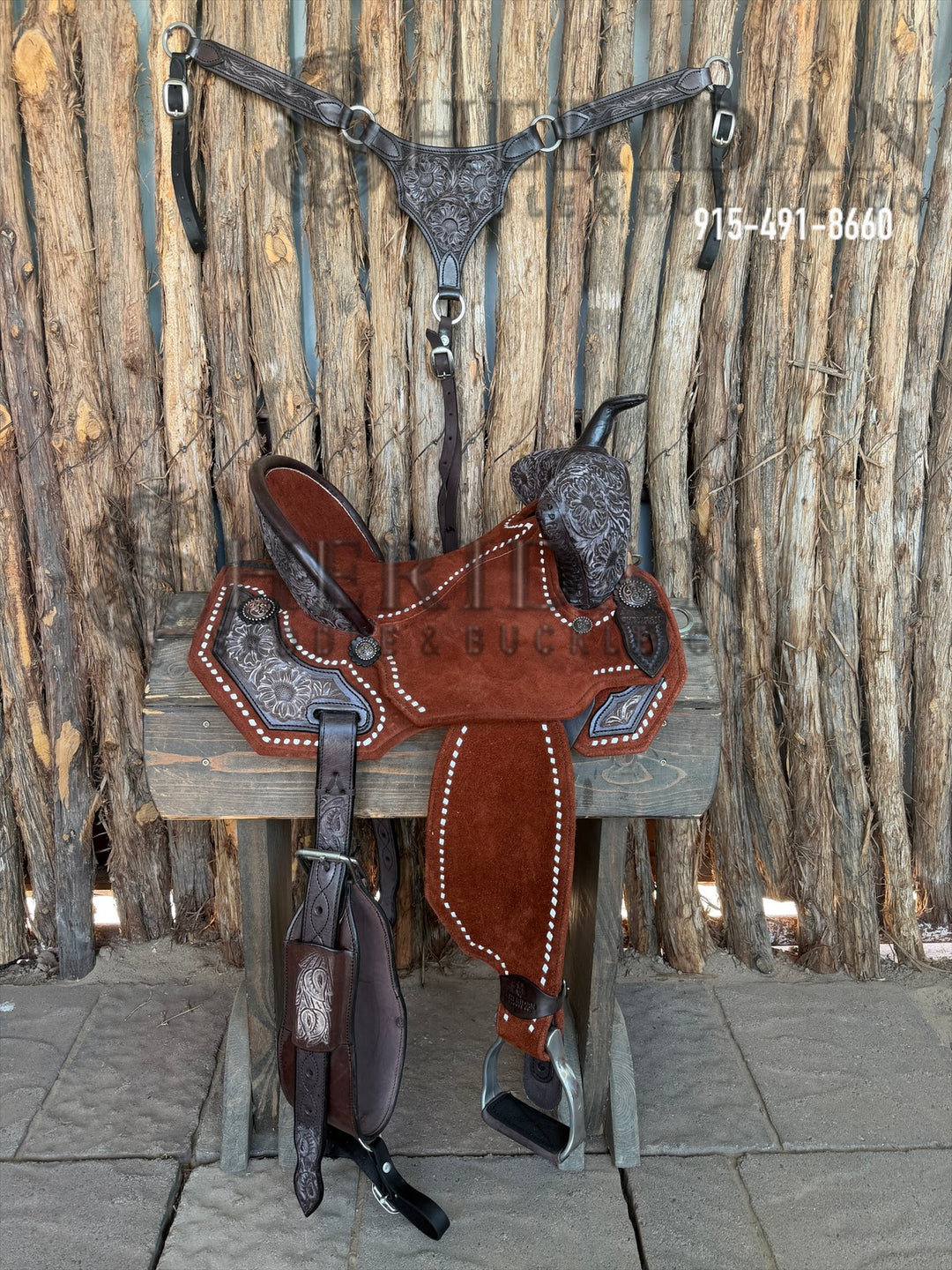 $1,475 - 14.5" Sheridan AirLite Defender Swell Barrel Racing Saddle 20lbs-WB