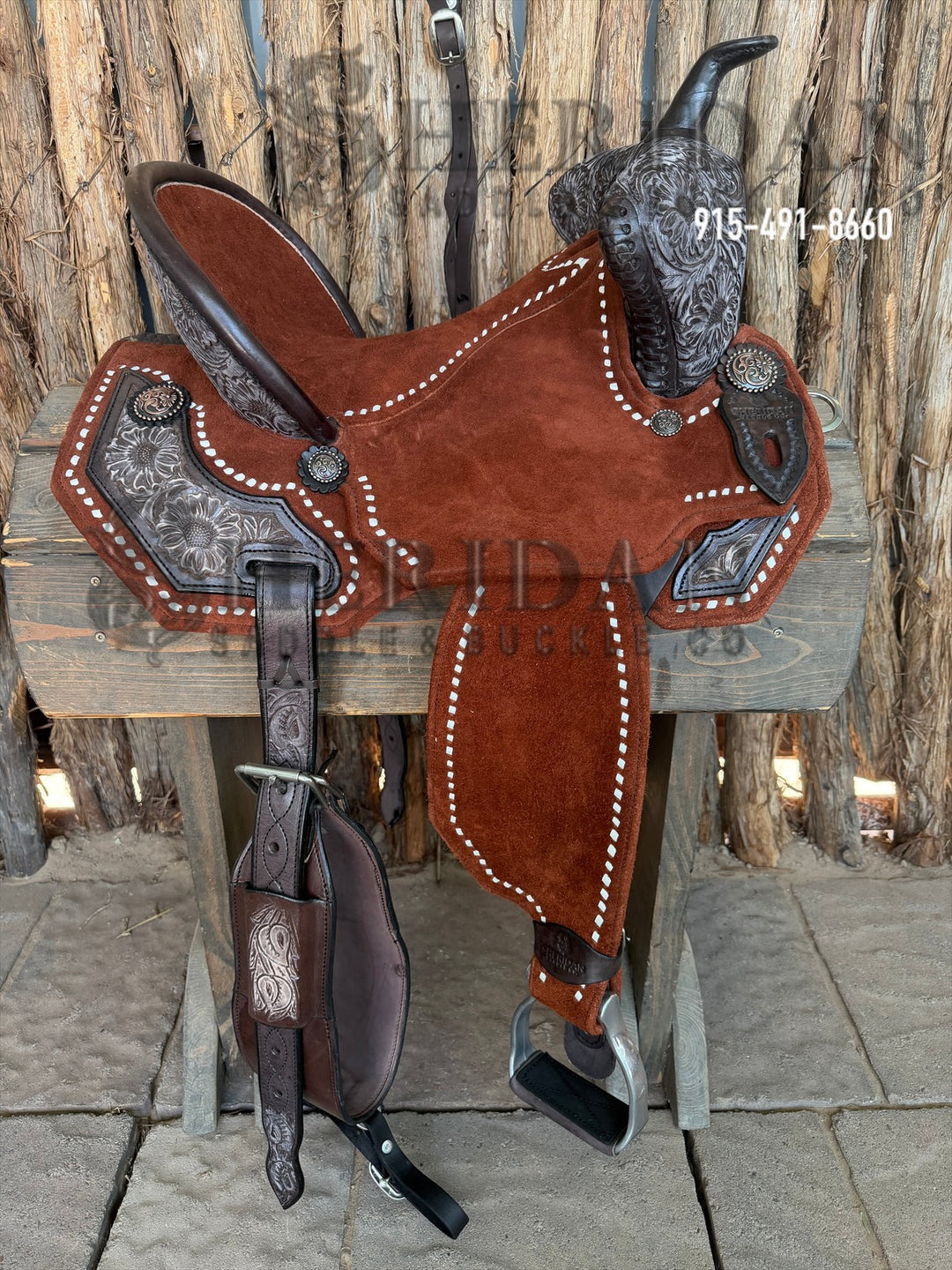 $1,475 - 14.5" Sheridan AirLite Defender Swell Barrel Racing Saddle 20lbs-WB