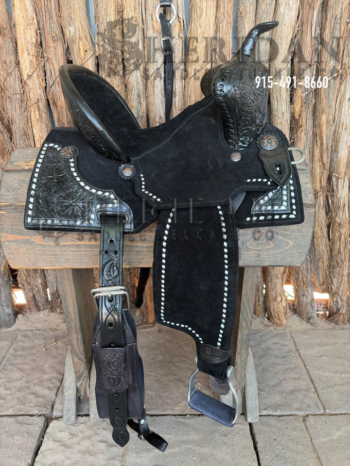 $1,475 - 13.5" Sheridan AirLite Defender Swell Barrel Racing Saddle 20lbs-WB