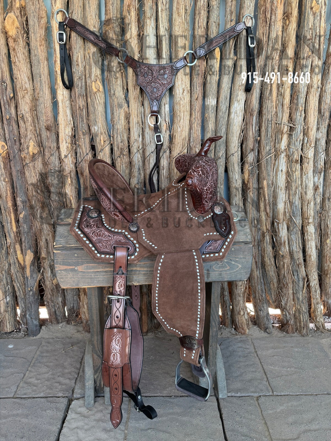 $1,475 - 14" Sheridan AirLite Defender Swell Barrel Racing Saddle 20lbs-WB
