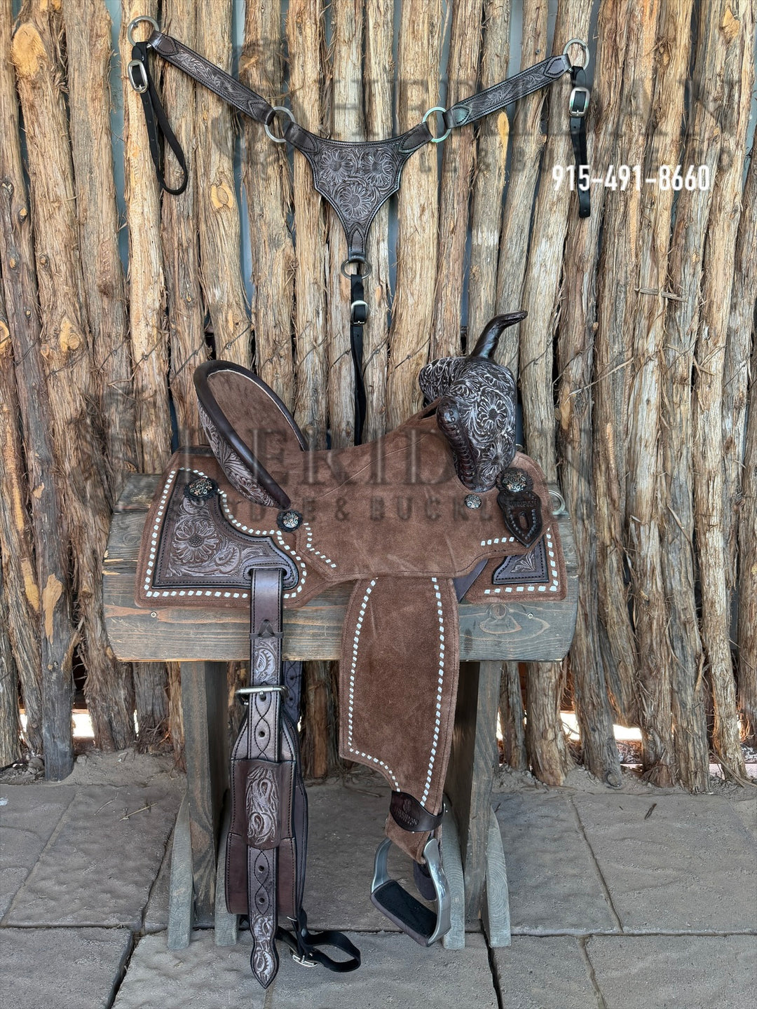 $1,475 - 15" Sheridan AirLite Defender Swell Barrel Racing Saddle 20lbs-WB