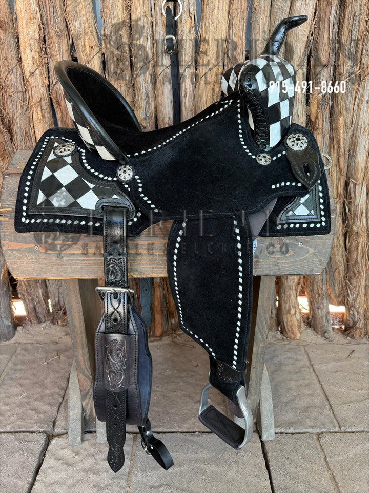 $1,475 - 15" Sheridan AirLite Defender Swell Barrel Racing Saddle 20lbs-WB