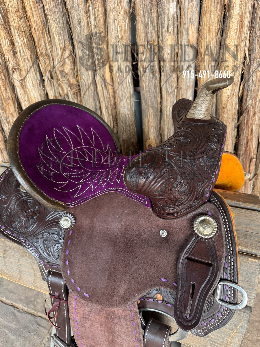 $1,140- 13" Sheridan Barrel Racing Saddle Beartrap Front