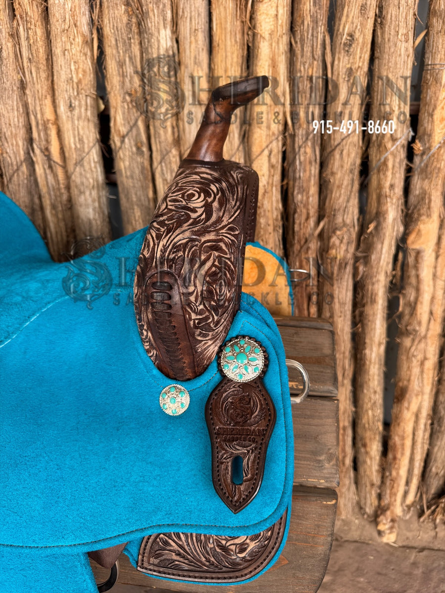 $1,225 - 15" Sheridan Barrel Racing Saddle 20lbs