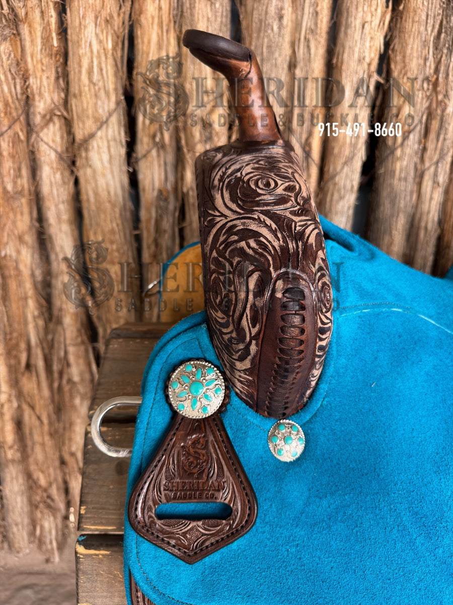 $1,225 - 15" Sheridan Barrel Racing Saddle 20lbs