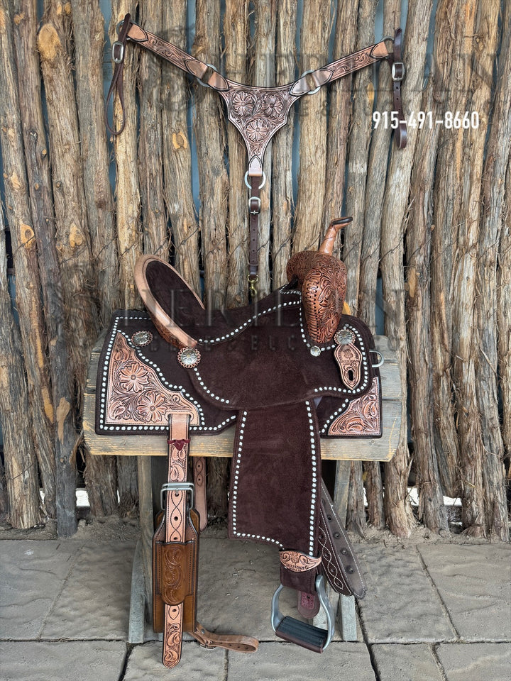 $1,475 - 14" Sheridan AirLite Barrel Racing Saddle 20lbs Defender Swells
