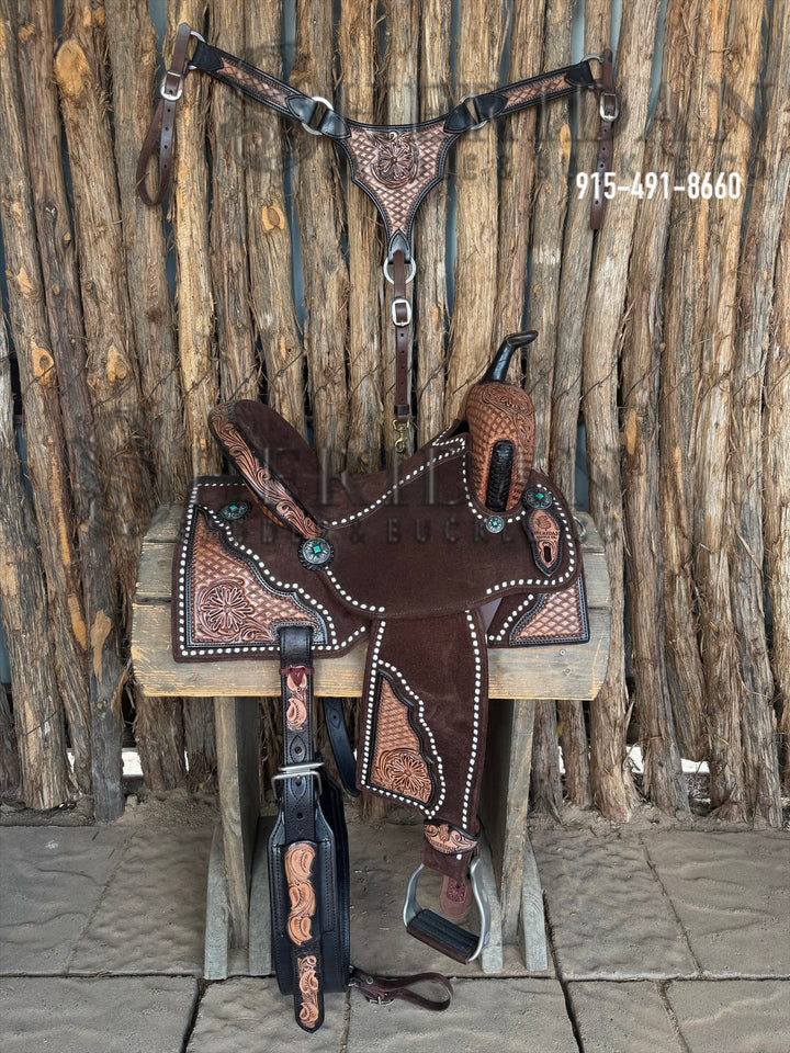 $1,475 - 15.5" Sheridan AirLite Barrel Racing Saddle 20lbs