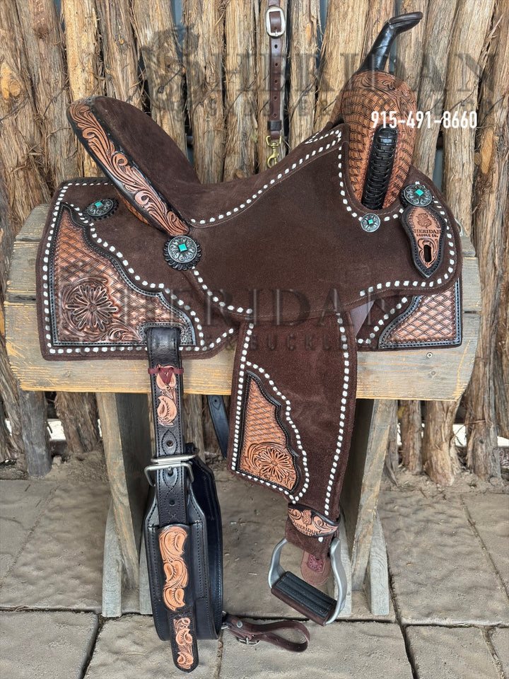 $1,475 - 15.5" Sheridan AirLite Barrel Racing Saddle 20lbs