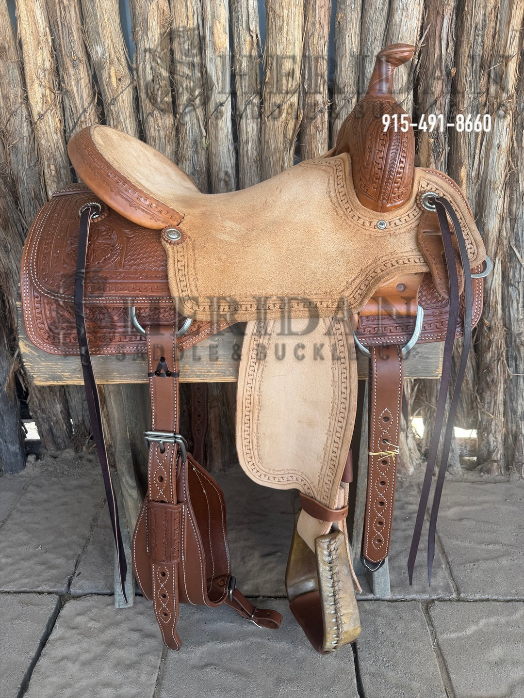 $875- 16.5" Sheridan Ranch Cutter Saddle