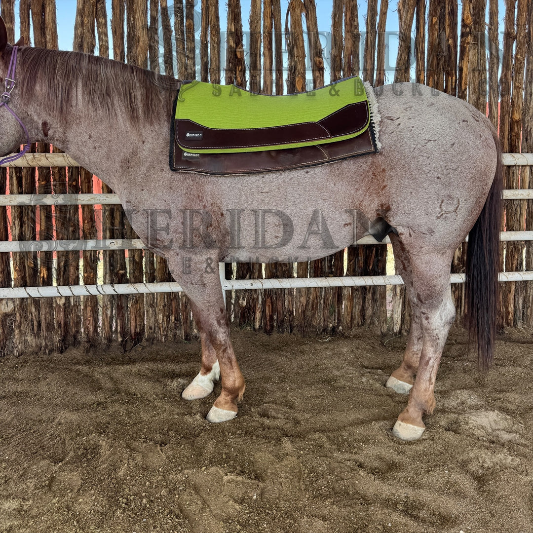 Lime Green Contoured Felt Pad Blanket