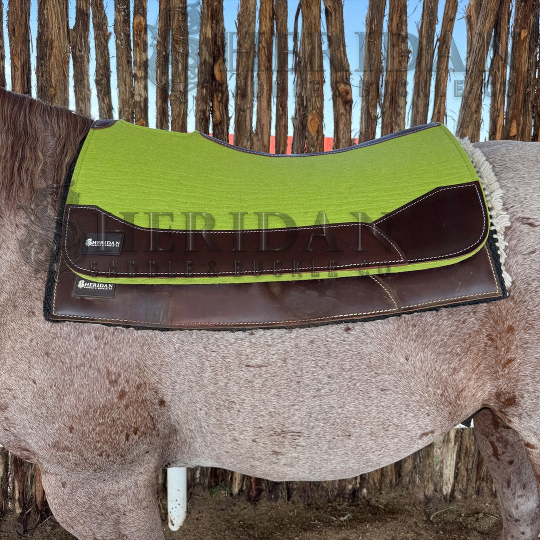Lime Green Contoured Felt Pad Blanket