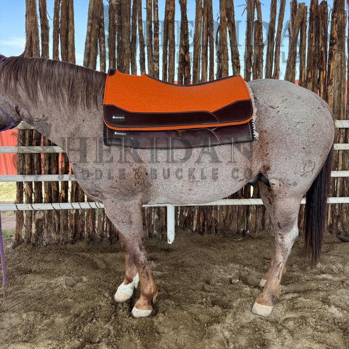Orange Contoured Felt Pad Blanket