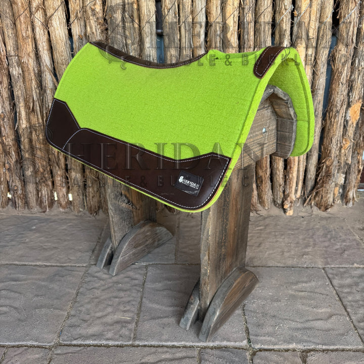 Lime Green Contoured Felt Pad Blanket
