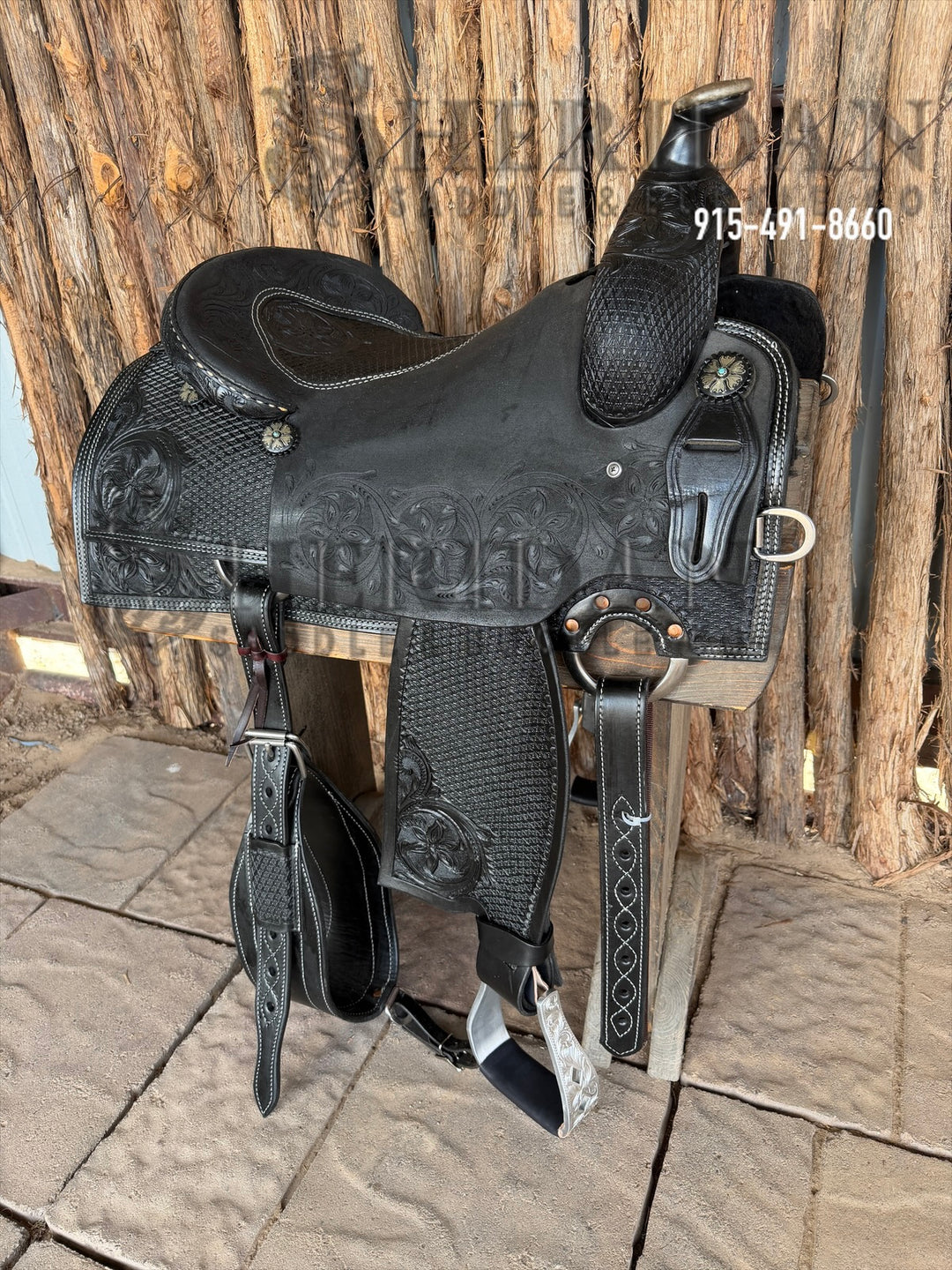 $2,100- 16" Sheridan Reining Saddle GOLD LEATHER BLACK REAL WOOL