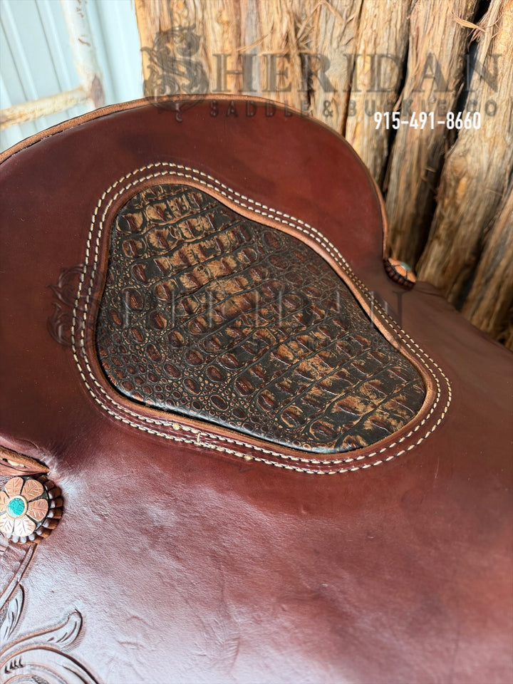 $1,900- 16" Sheridan Reining Saddle GOLD LEATHER REAL WOOL