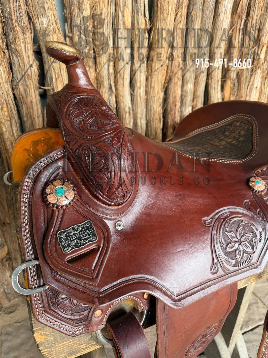 $1,900- 16" Sheridan Reining Saddle GOLD LEATHER REAL WOOL