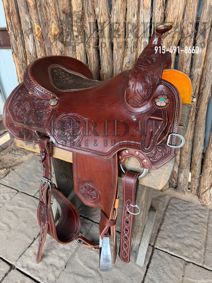 $1,900- 16" Sheridan Reining Saddle GOLD LEATHER REAL WOOL