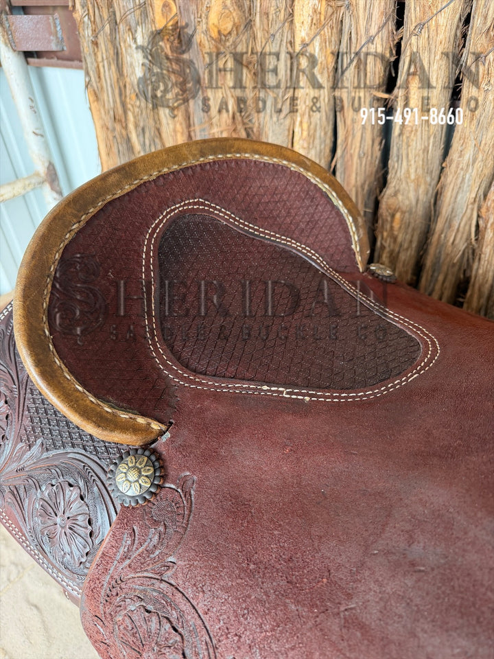 $1,900 - 16" Sheridan Cutter Saddle GOLD LEATHER REAL WOOL